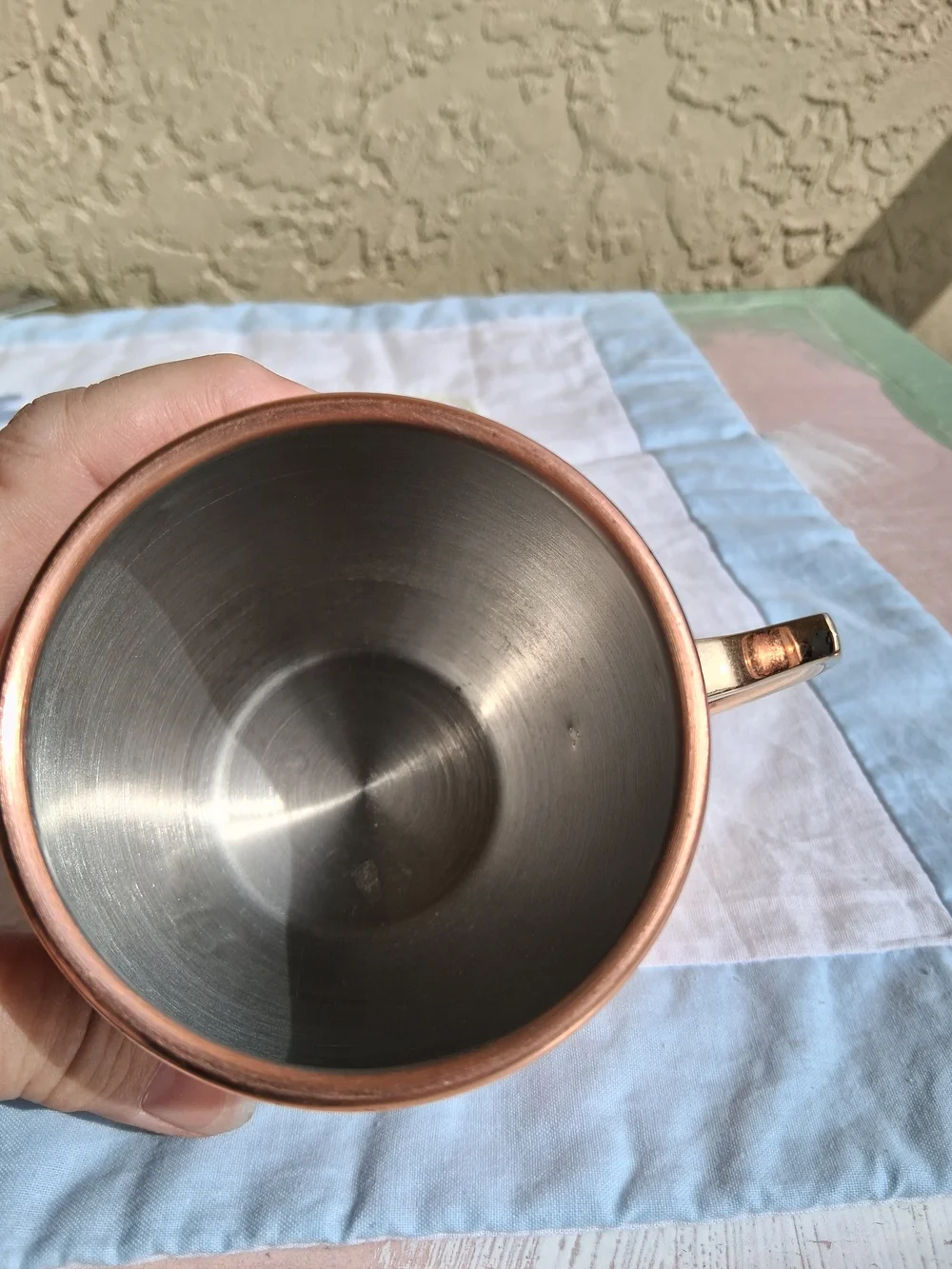 Rose Gold Copper Moscow Mule Mug with Bird Graphic
